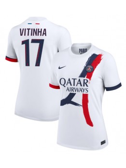 Paris Saint-Germain Vitinha #17 Replika Borta Kläder Dam 2024-25 Kortärmad